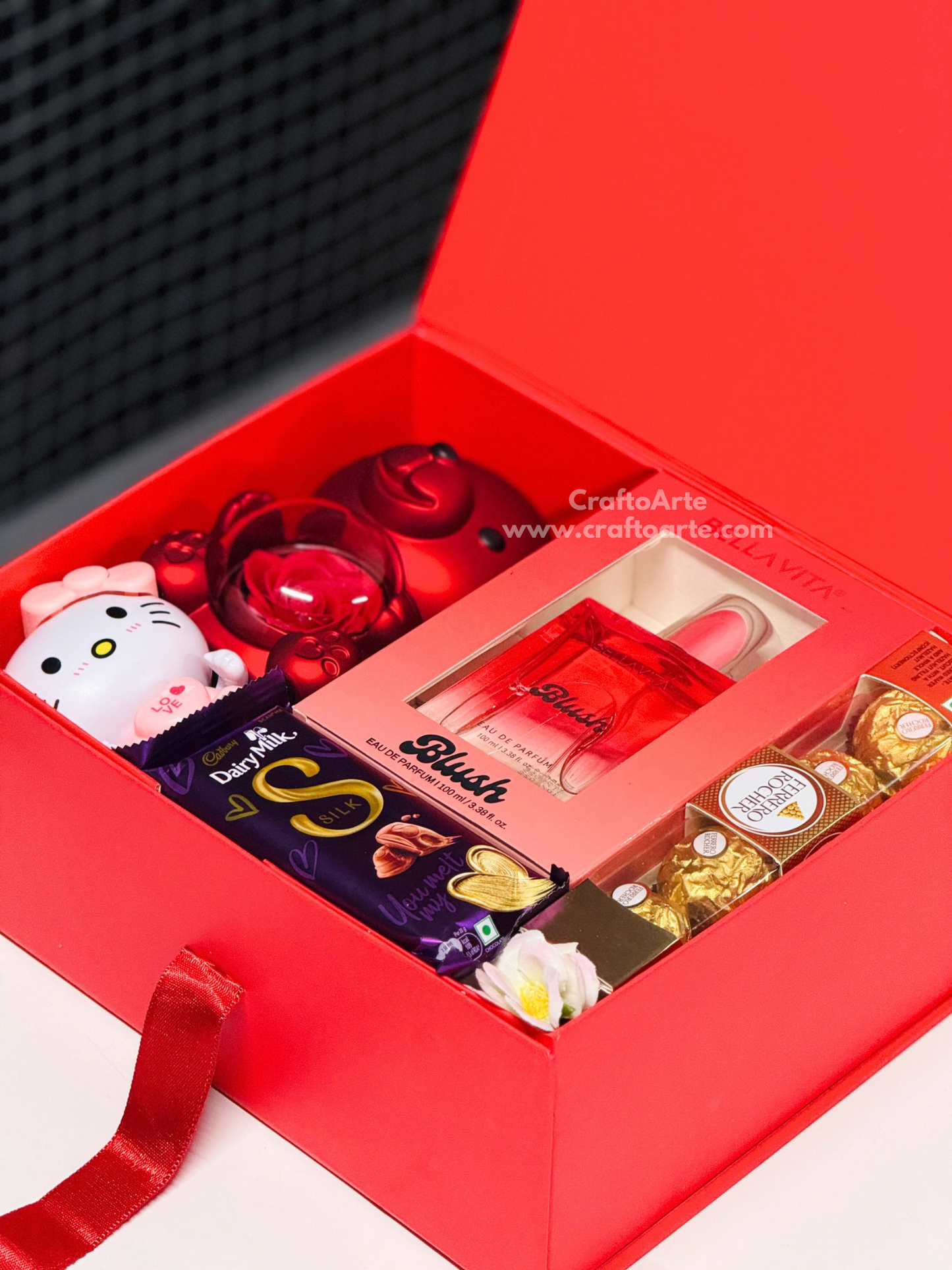 Anniversary Gift Hamper for Girlfriend – Romantic Chocolate Surprise Box-034