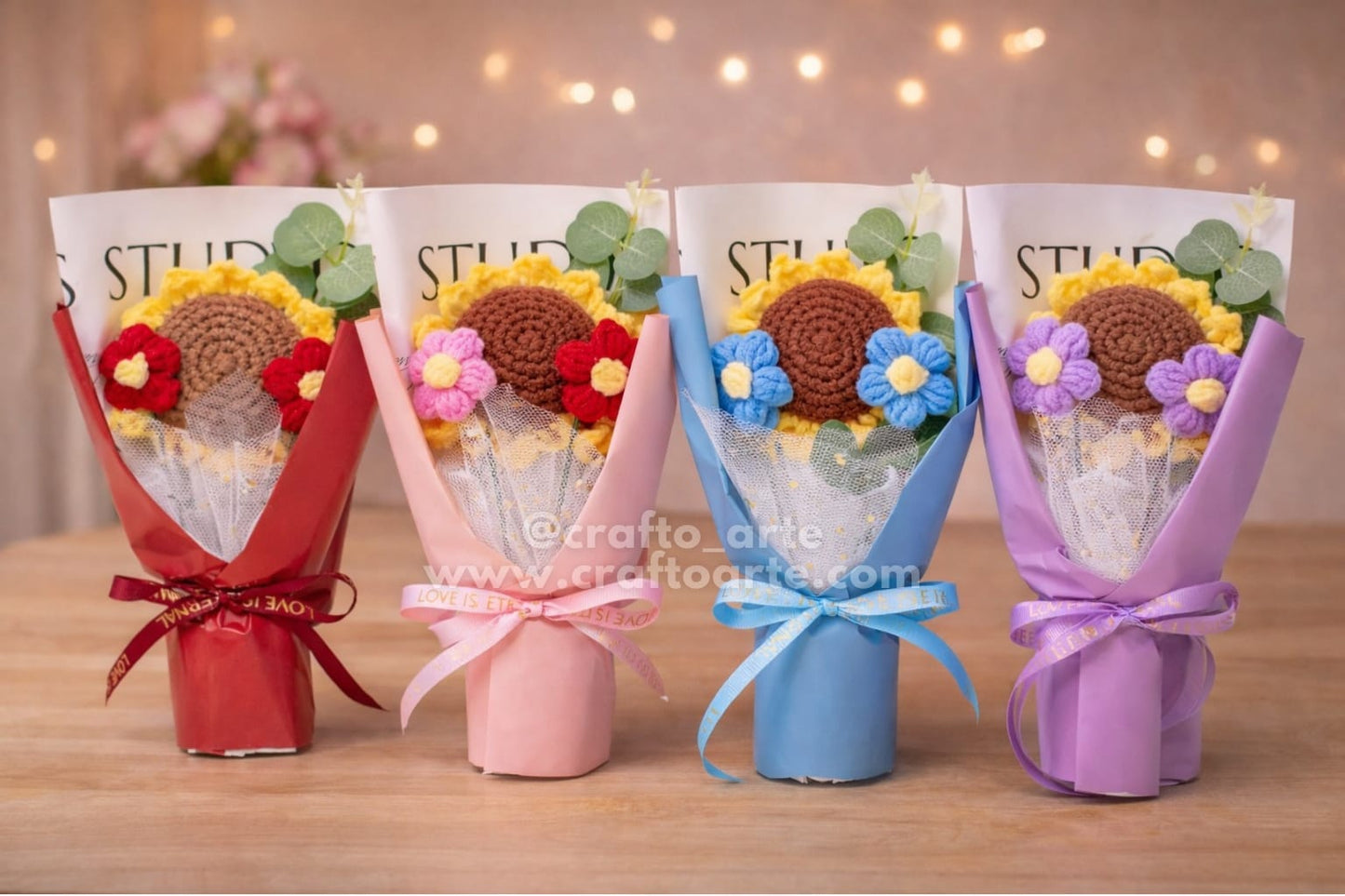 Crochet Sunflower Bouquet – A Forever Valentine’s Day Gift