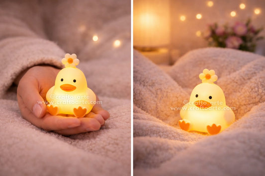 Cute Flower Duck Night Lamp – Perfect Valentine’s Day Gift
