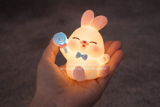 Lollipop Bunny Night Lamp – Cute Mini LED Night Light