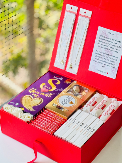Luxury Gift Hamper for Girlfriend – Romantic Chocolate & Jewellery Gift Box-03