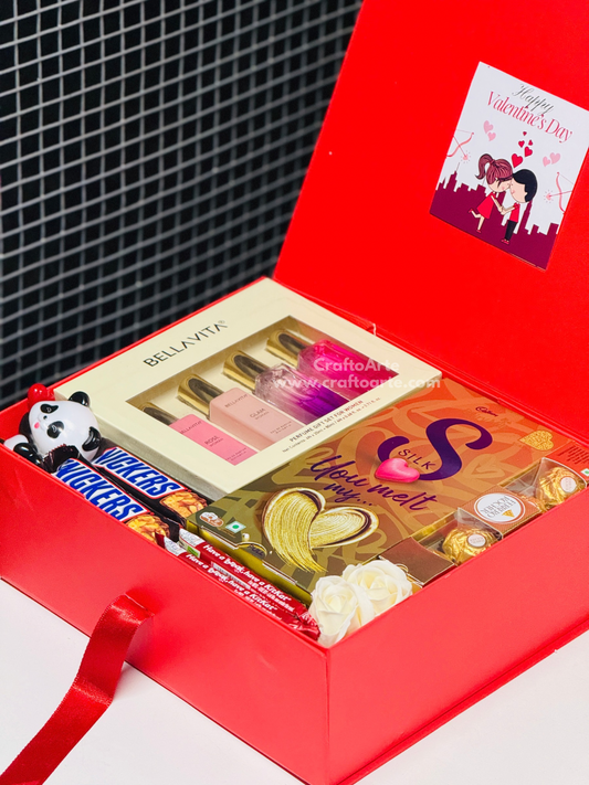 Luxury Perfume & Chocolate Gift Hamper for Girlfriend-06