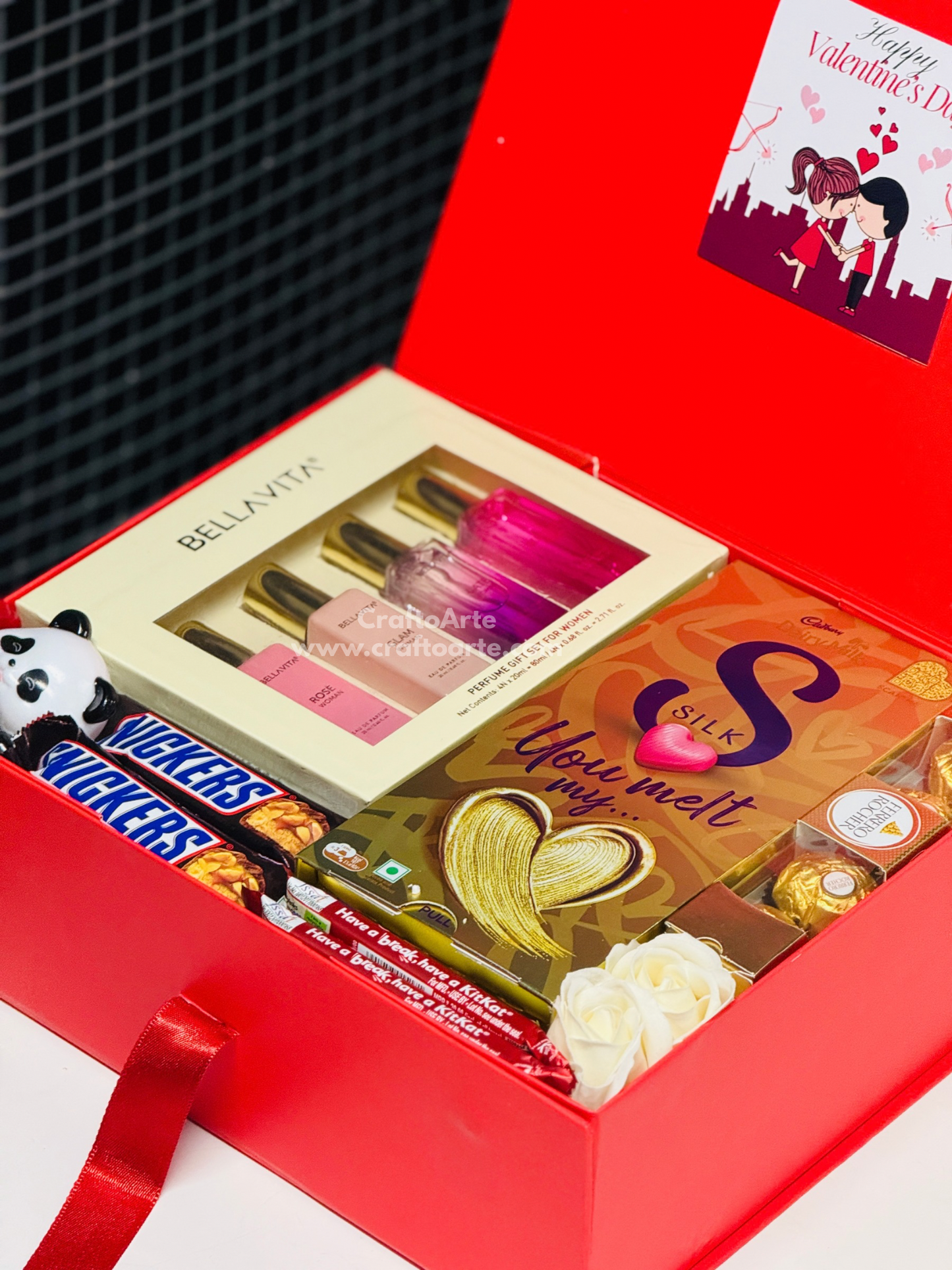Luxury Perfume & Chocolate Gift Hamper for Girlfriend-06