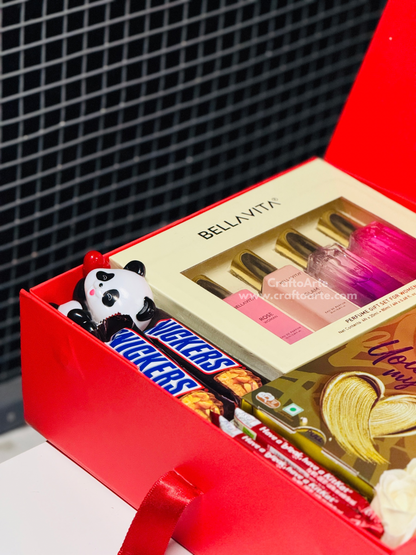 Luxury Perfume & Chocolate Gift Hamper for Girlfriend-06