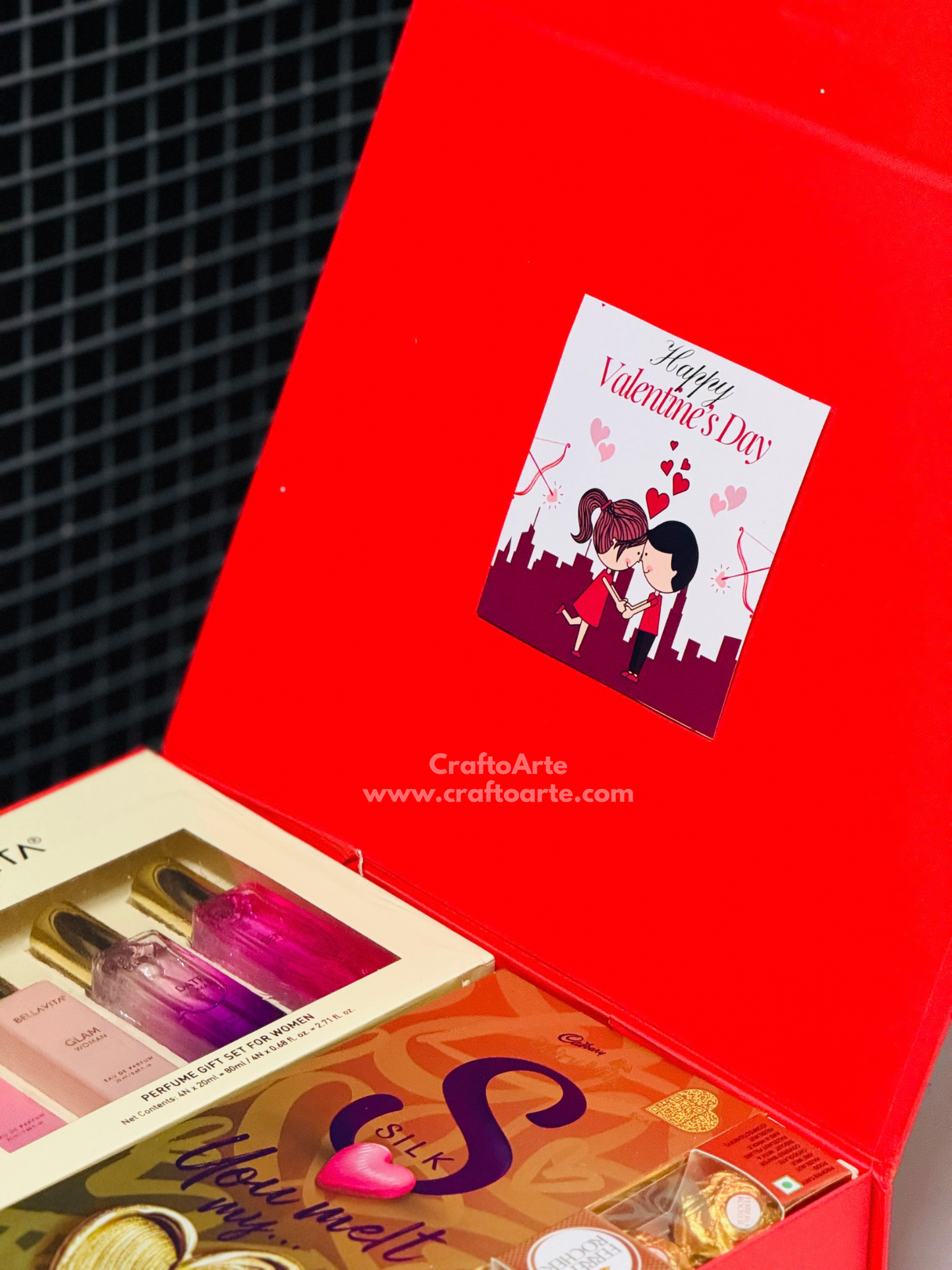 Luxury Perfume & Chocolate Gift Hamper for Girlfriend-06