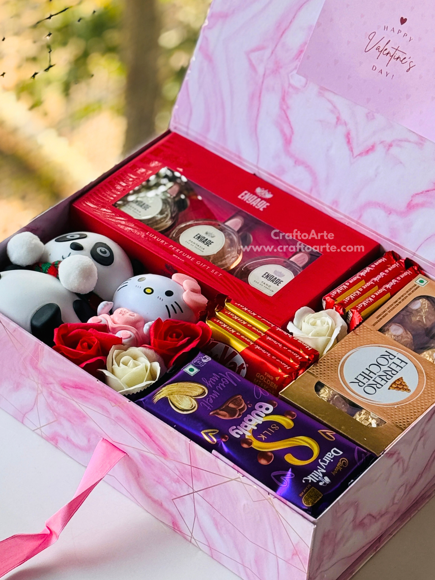 Birthday Gift Hamper for Girlfriend – Perfume & Chocolate Surprise Box-09