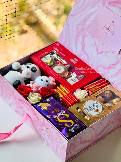Birthday Gift Hamper for Girlfriend – Perfume & Chocolate Surprise Box-09