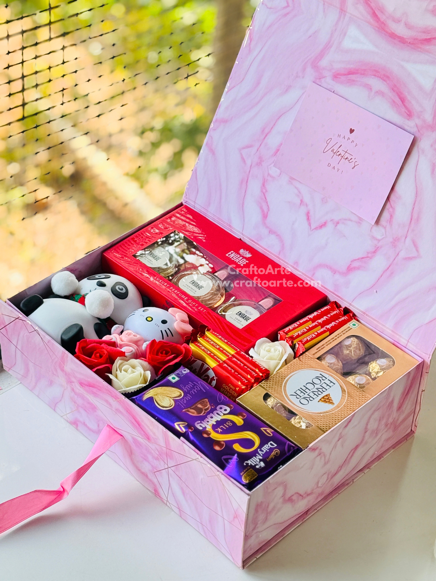 Birthday Gift Hamper for Girlfriend – Perfume & Chocolate Surprise Box-09