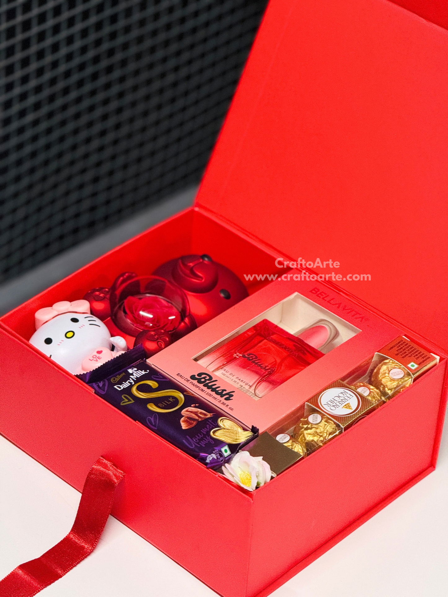 Anniversary Gift Hamper for Girlfriend – Romantic Chocolate Surprise Box-034
