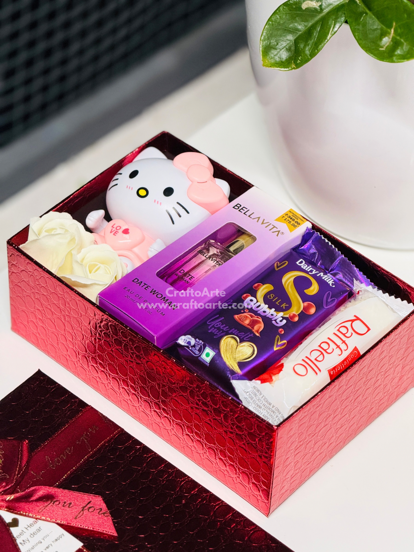 Birthday Gift Hamper for Girlfriend – Perfume & Chocolate Surprise Box-016