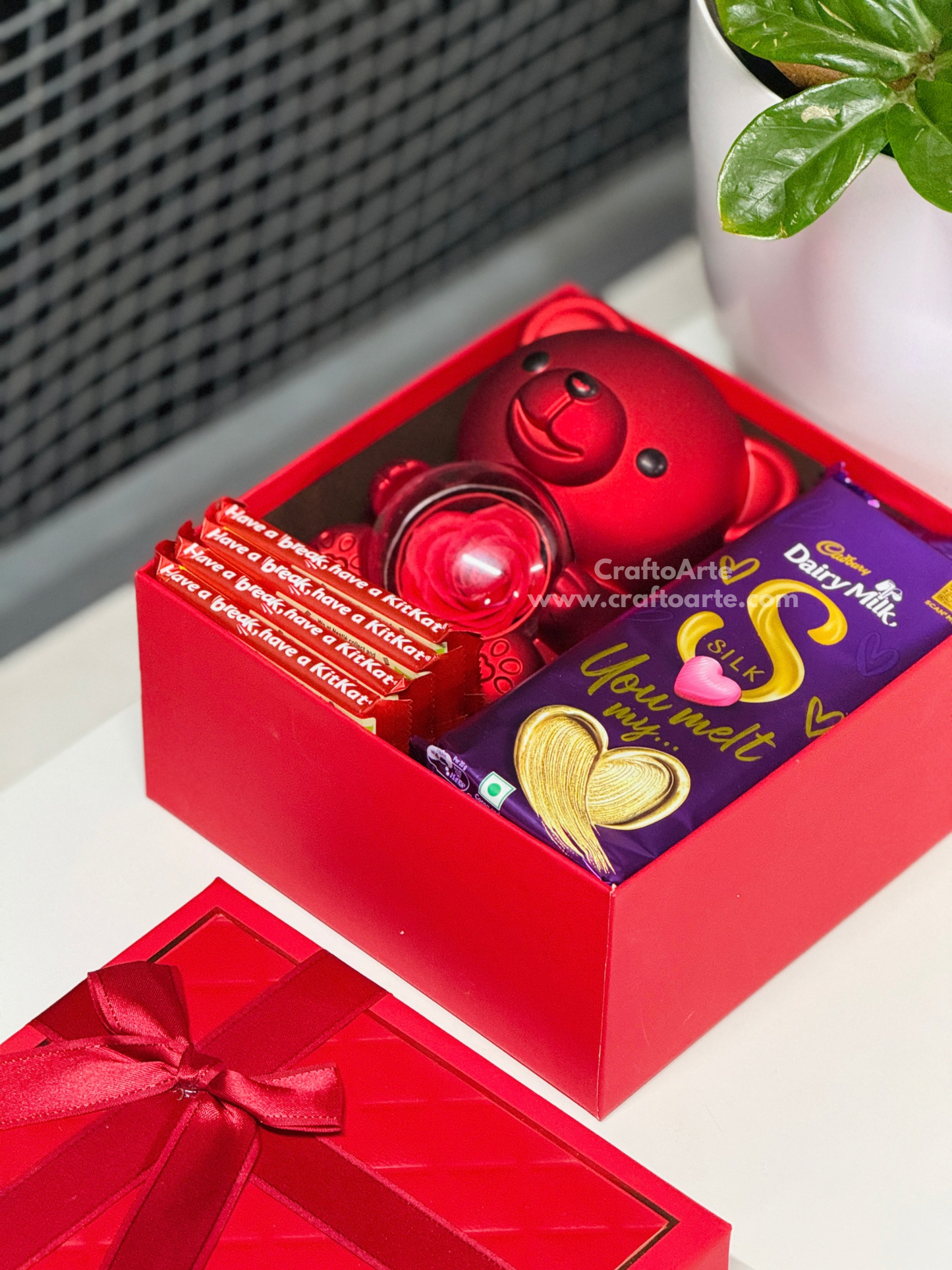 Romantic Birthday Chocolate Gift Hamper for Girlfriend – Red Love Surprise Box-020