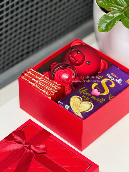 Romantic Birthday Chocolate Gift Hamper for Girlfriend – Red Love Surprise Box-020