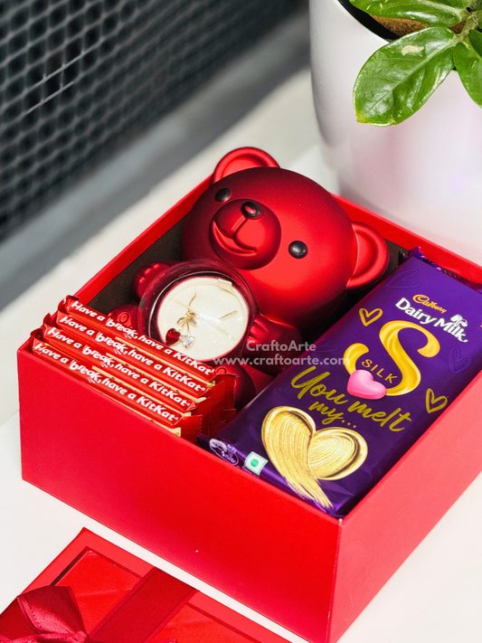 Romantic Birthday Chocolate Gift Hamper for Girlfriend – Red Love Surprise Box-020