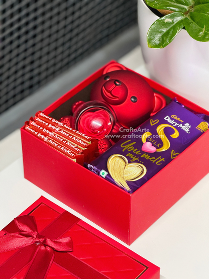 Romantic Birthday Chocolate Gift Hamper for Girlfriend – Red Love Surprise Box-020