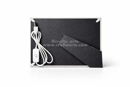 BloomLight LED Photo Frame – Customizable Floral Valentine Frame