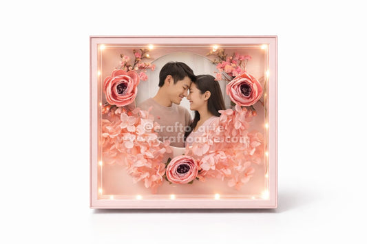 Floral LED Photo Frame – Romantic Memory Frame for Valentine’s Day
