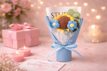 Crochet Sunflower Bouquet – A Forever Valentine’s Day Gift