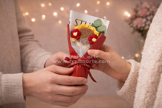 Crochet Sunflower Bouquet – A Forever Valentine’s Day Gift