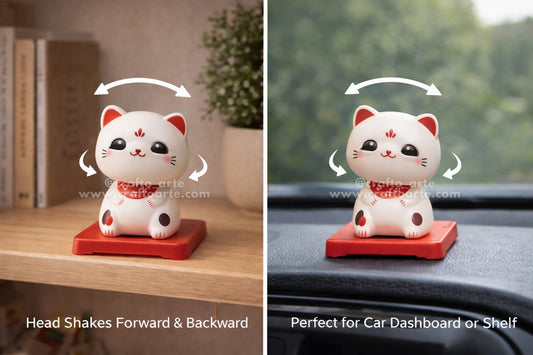 Cute mini Solar Head-Shaking Cat – Perfect Valentine’s Day Gift